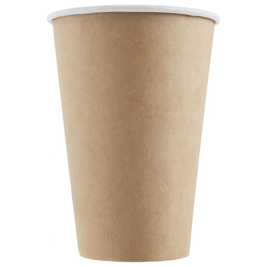 Disposable paper cup kraft 16 oz (400 ml)