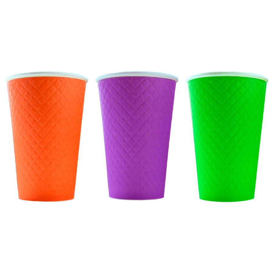 Gewellt Einweg-Pappbecher "Waffle Color" 16 oz (400 ml)