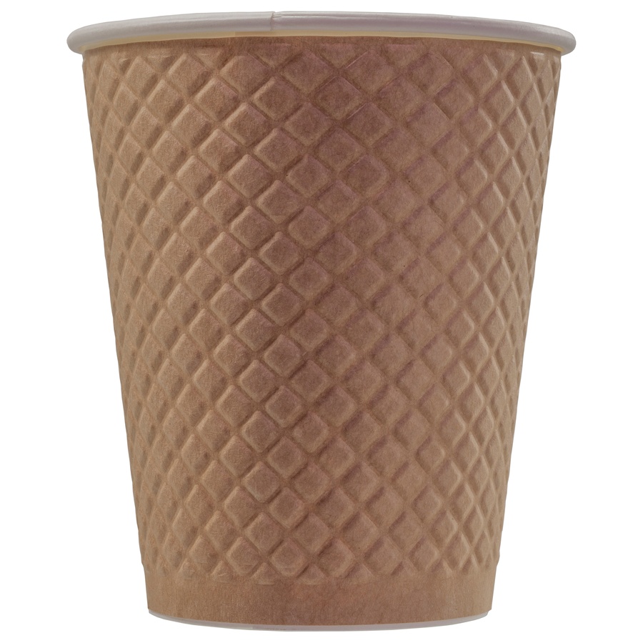 Gewellt Einweg-Pappbecher "Waffle Kraft" 8 oz (250 ml)