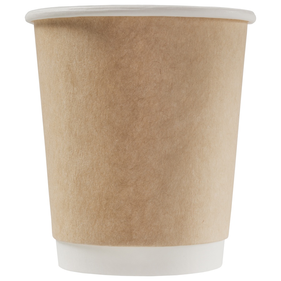 Doppelwandige Pappbecher kraft 8 oz (250 ml)